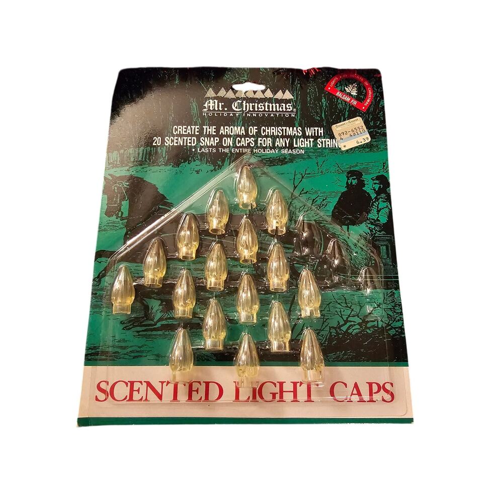 17 Vintage Mr Christmas Scented Light Caps For Light Strands Original Packaging